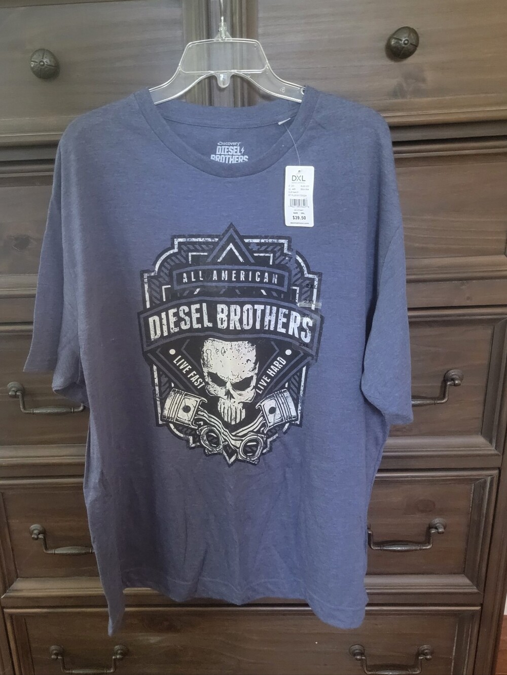 NWT Diesel Brothers Discovery Blue Graphic Tee